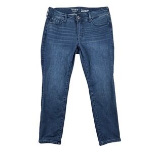 Torrid‎ Jeans Women 10R Perfect Skinny Ankle Mid Rise Premium Stretch Dark Wash